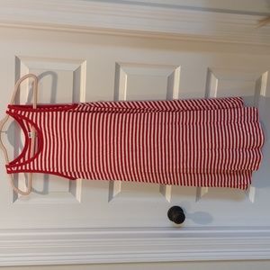 Old Navy Small red and white striped sleeveless dress